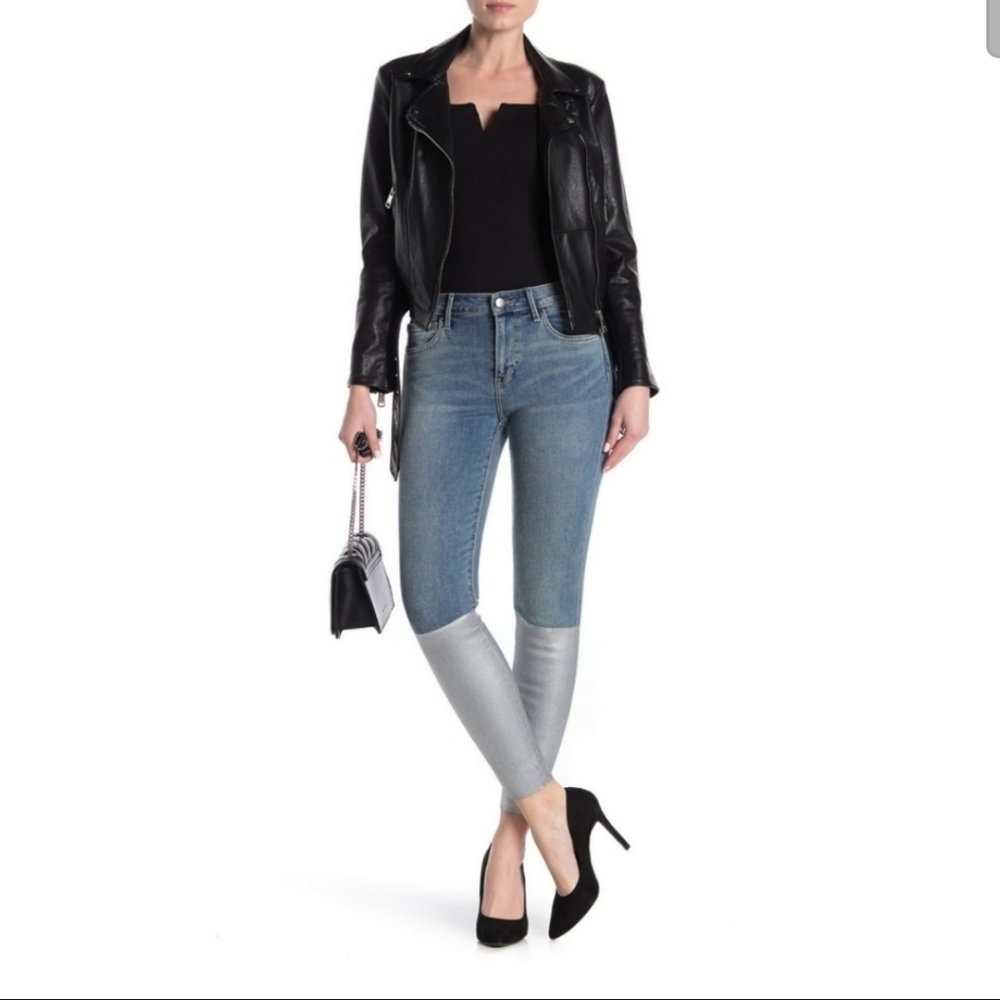 Sam Edelman Kitten Skinny Silver Jeans 27 - Picture 9 of 9